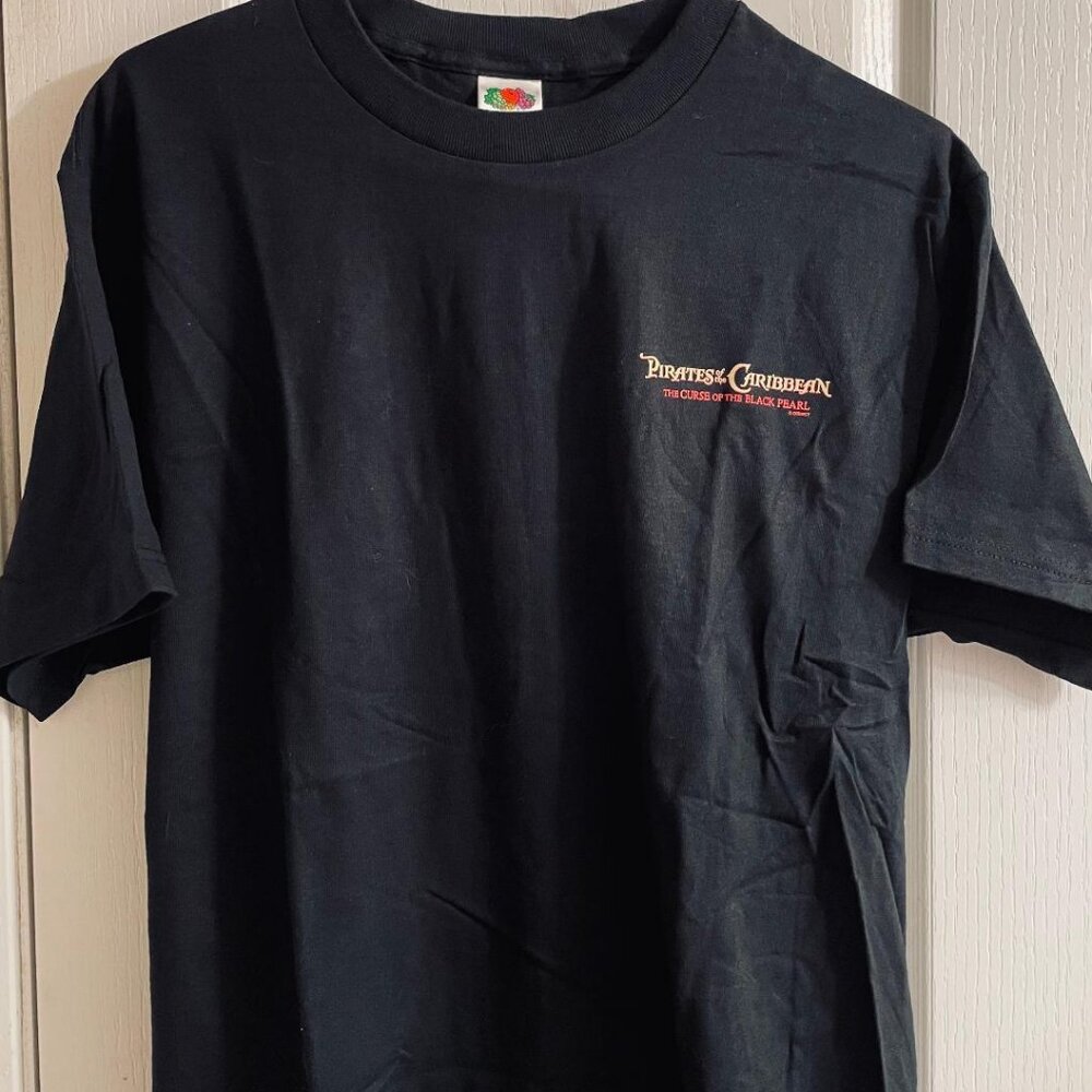NEW Vintage Pirates of Caribbean Curse of the Black Pearl Promo T-Shirt Size L
